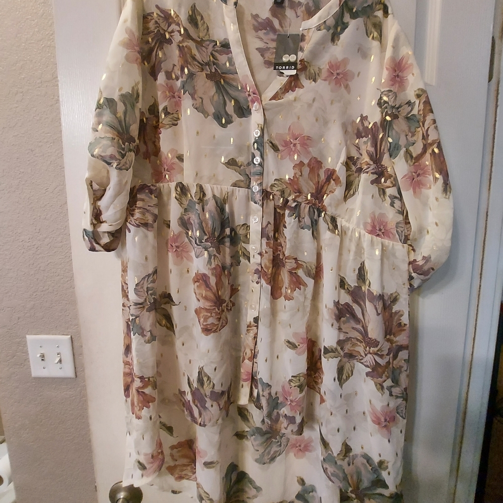 Floral sheer blouse